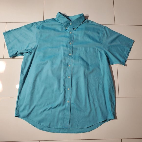 ROUNDTREE & YORKE SHIRT SHORT SLEEVE POLY/COTTON SIZE 3X - Picture 1 of 7